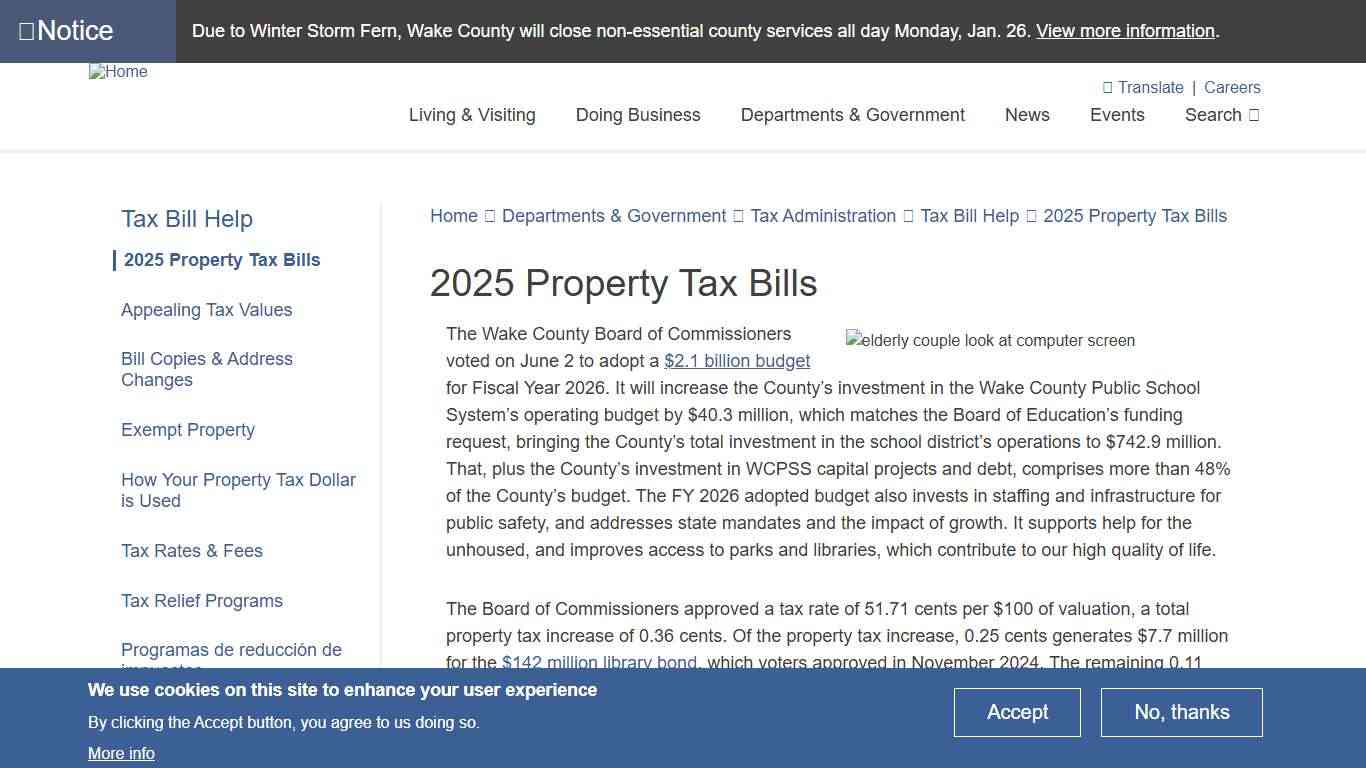 2025 Property Tax Bills Wake County Government